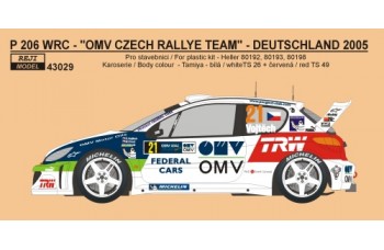 Decal – Peugeot 206 WRC „OMV“ Rally Šumava / Deutschland 2005